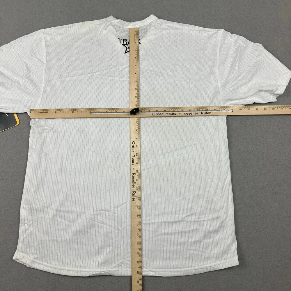 Nike Shirt Men Extra Large White Track & Field Dri-Fit Mesh Star Logo Running *